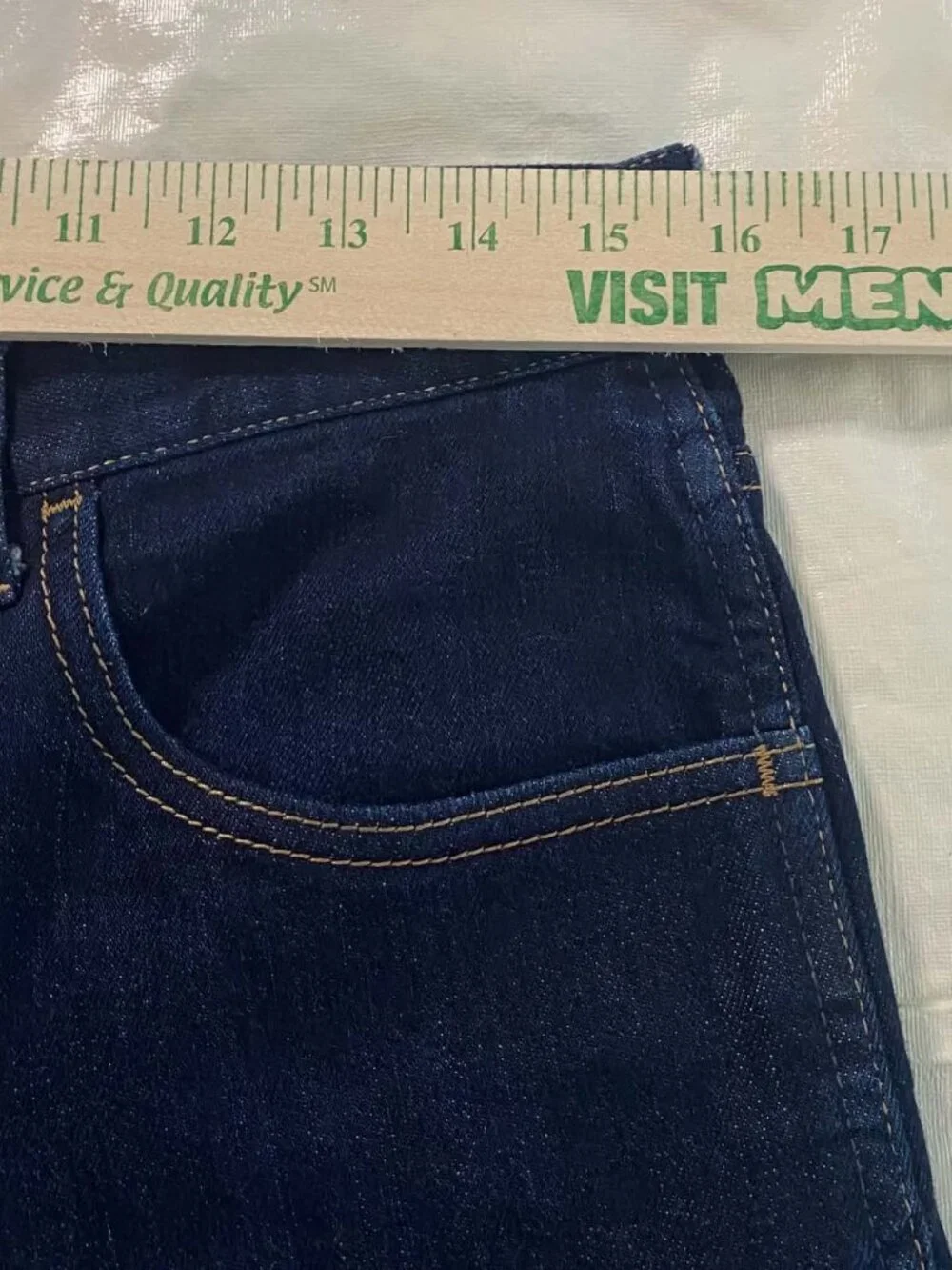 Gucci Men’s Web Stripe Cuff Indigo Denim Jeans Size 32x29 Italy